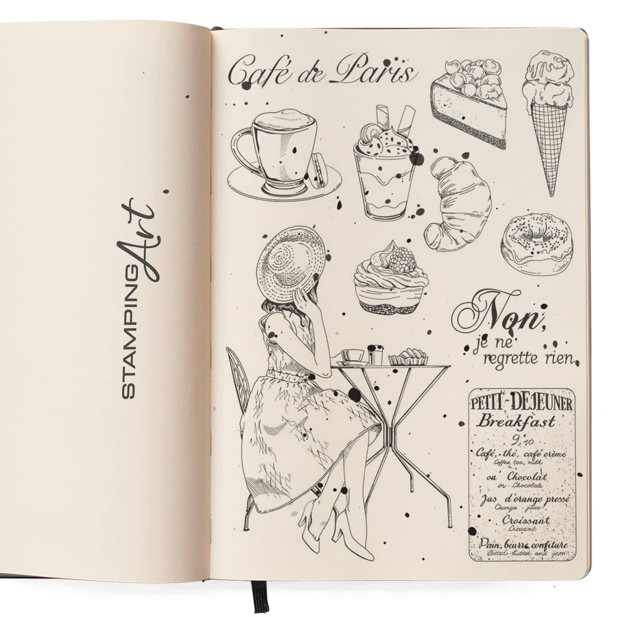 La Boulangerie Clear Stamps - Notre Vie - Ciao Bella Scrapbooking Stamps for Card Making, Journaling & DIY Crafts | French-Inspired Rubber Stamps for Paper Crafting
