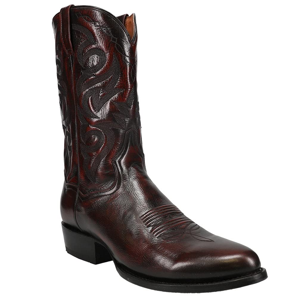 Dan Post Men's Milwaukee Round Toe Western Cowboy Boots - Brown Mid Calf Casual Boots for Country Dancing, Rodeo & Everyday Wear