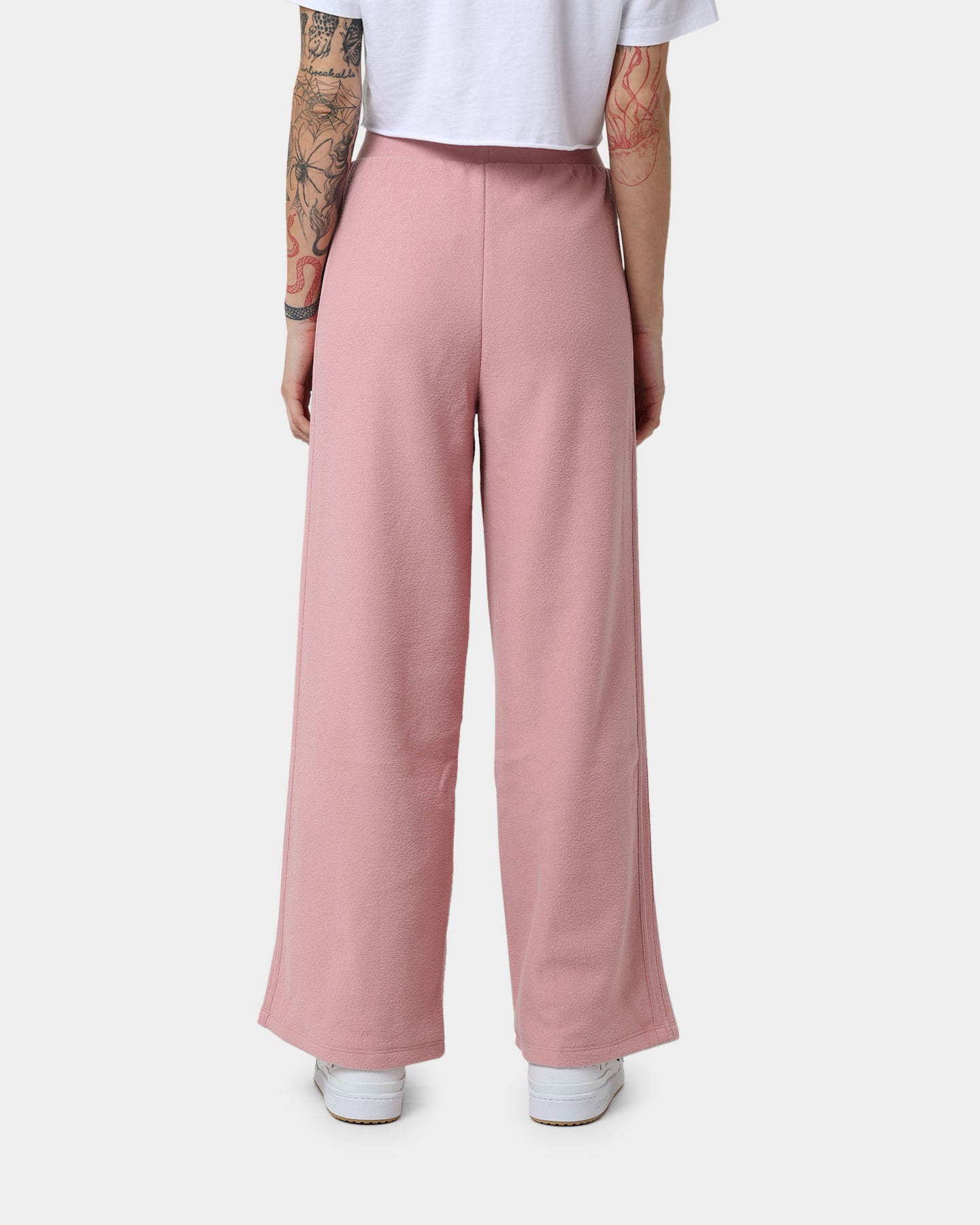 Adidas Women's Wide Leg Lounge Pants - Wonder Mauve Color, Comfortable Athletic Joggers for Yoga, Running & Casual Wear