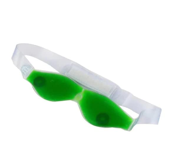 BLACKBIRD Cooling Eye Mask with Adjustable Straps - Green - Relieves Puffiness & Dark Circles for Travel, Work & Sleep
