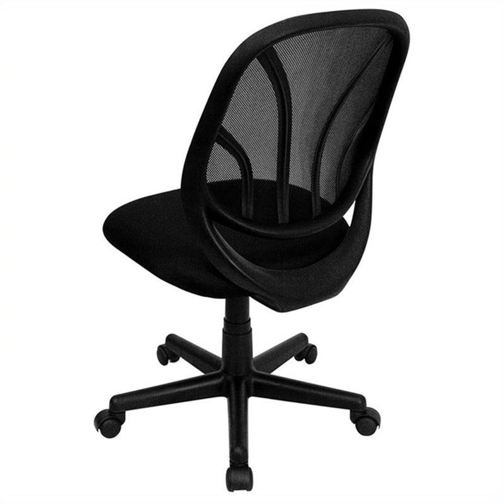 UrbanPro Trade Mid Back Mesh Office Swivel Chair - Ergonomic Black Computer Desk Chair for Home & Office Workspace, Comfortable Adjustable Task Chair with Lumbar Support for Long Hours Sitting