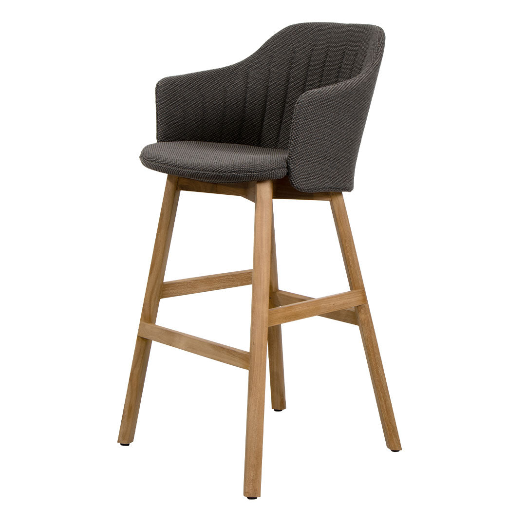Premium Outdoor Bar Stool with Comfortable Seat Cushion & Durable Wood Base - Perfect for Patio, Deck, Backyard, and Poolside Relaxation
