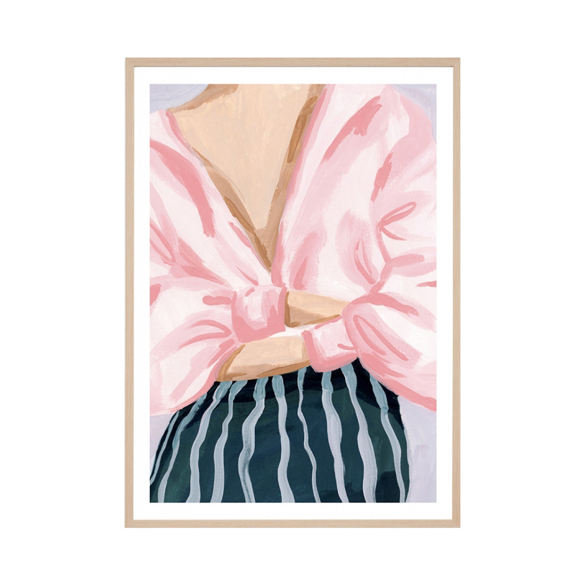 Elegant Muse Blush Portrait Art Print - Vintage Inspired Wall Decor for Living Room, Bedroom & Office - Perfect Gift for Art Lovers & Home Decor Enthusiasts