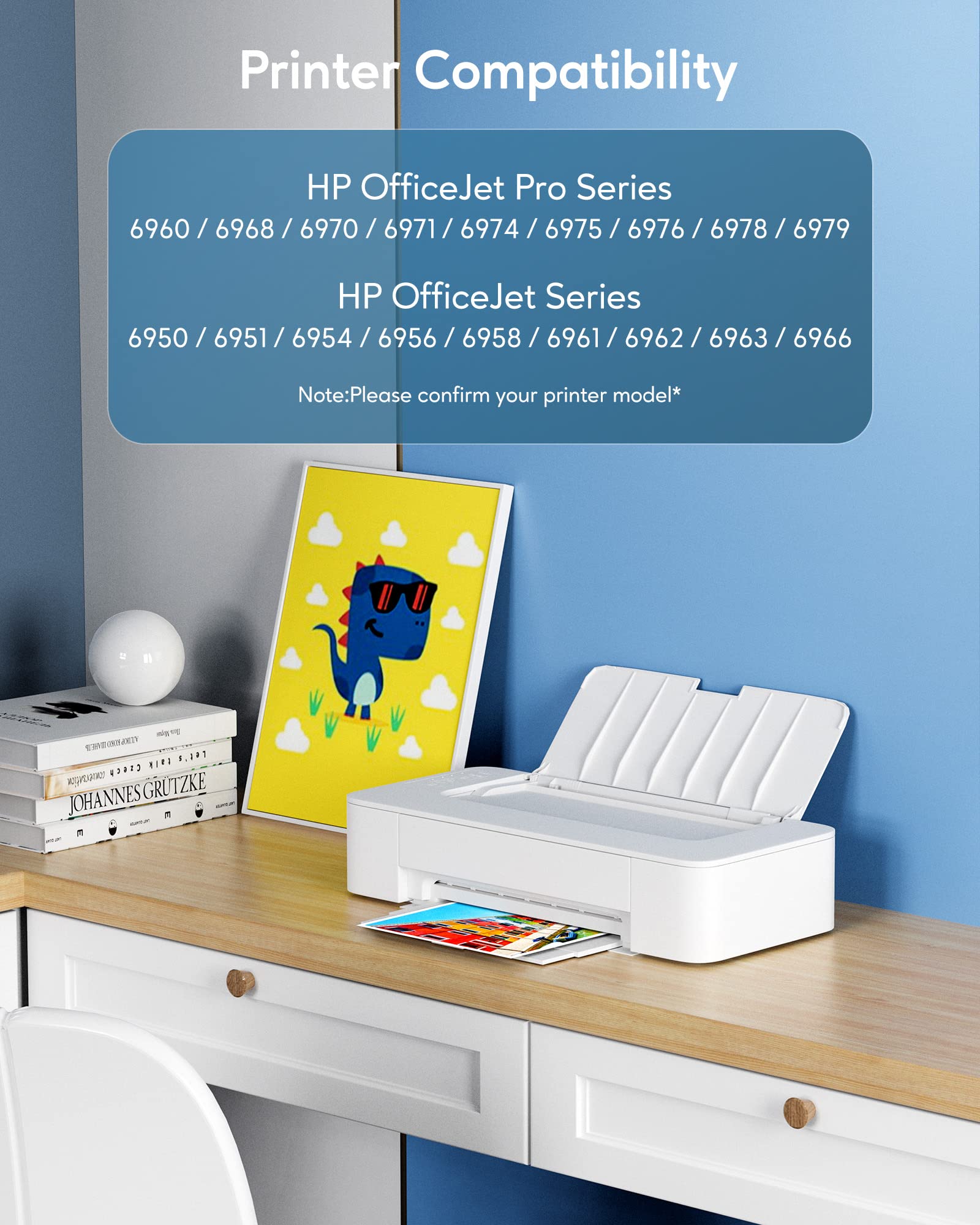 HP 902XL Compatible Black Ink Cartridge (2-Pack) - Replacement for HP 902/902XL with Upgraded Chip - Works with OfficeJet Pro 6978, 6962, 6968 & More - Perfect for Home Office Printing, Documents & School Projects