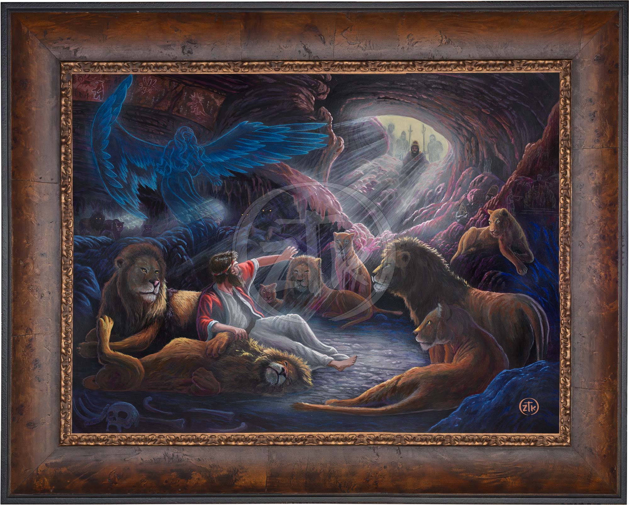 Daniel in the Lion's Den Limited Edition Canvas Wall Art - Biblical Story Painting for Home Decor, Church, Office & Gift