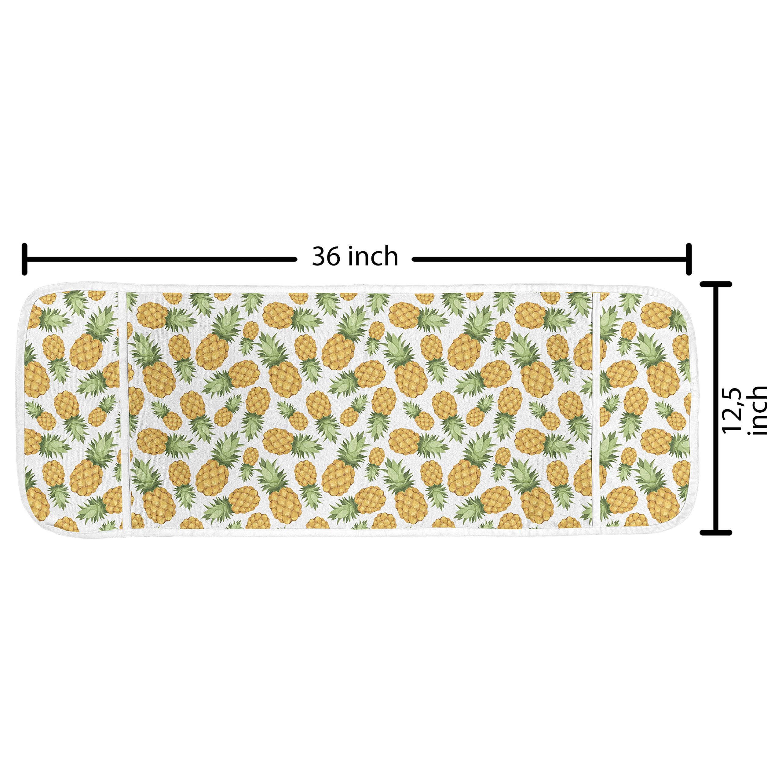 Ambesonne Microwave Oven Cover - Waterproof Pineapple Tropical Fruit Design, 36