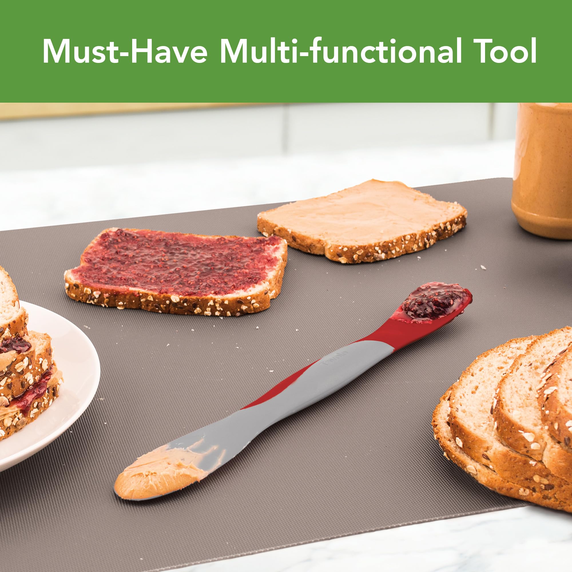 Tovolo Multi-Purpose Kitchen Tool for Scooping, Spreading, Slicing & Scraping - Perfect for Meal Prep, Baking & Cooking