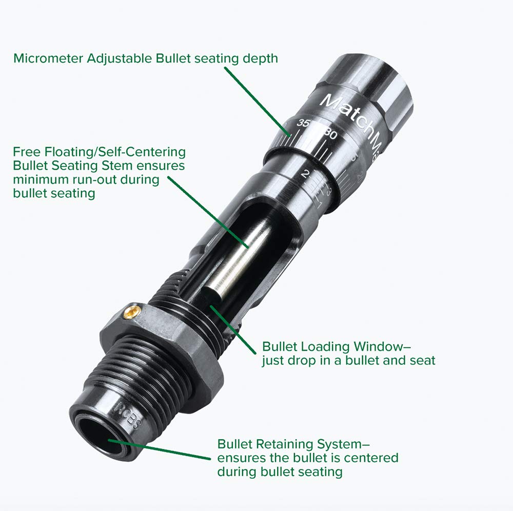 RCBS MatchMaster Competition Die Set - Precision Reloading for Competitive Shooting & Long-Range Accuracy | Ideal for Handloaders, Benchrest Shooters & Ammo Enthusiasts