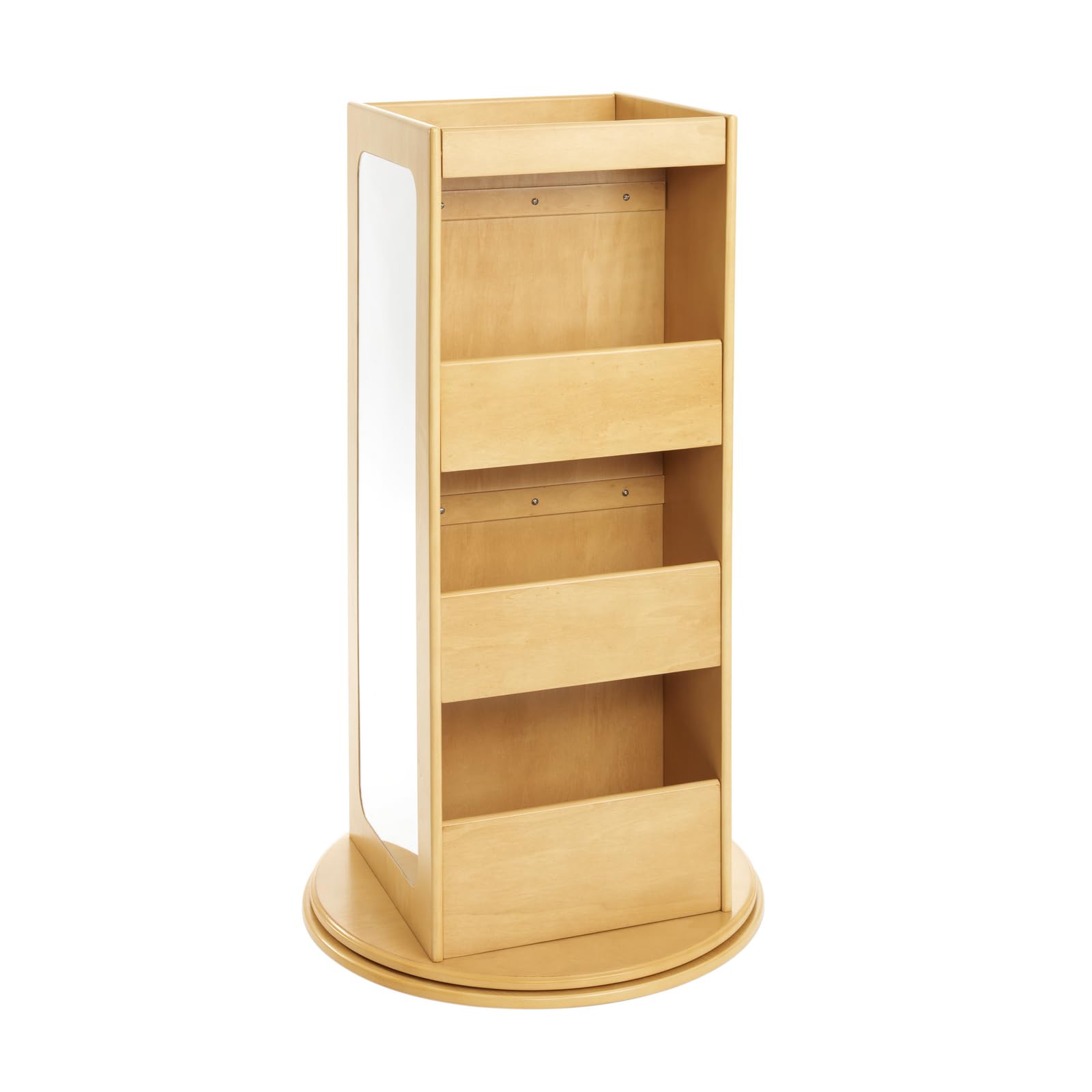 Excellerations Kids Spinning Dress Up Storage Organizer - Rotating Costume Play Unit with Cubbies, Hooks & Mirror - Perfect for Pretend Play, Imaginative Play & Playroom Organization - Great for Birthday Parties, Dress-Up Games & Preschool Classrooms