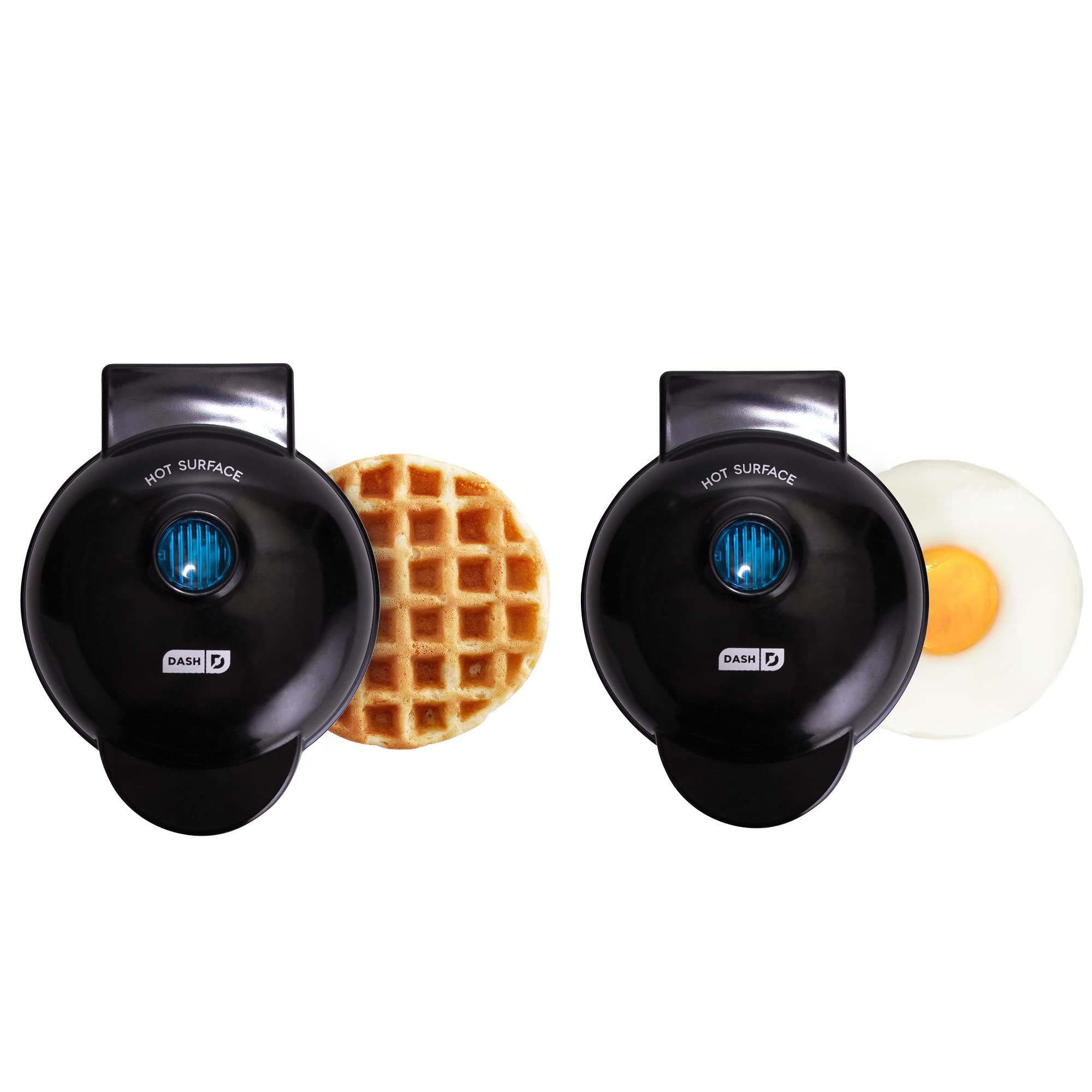 DASH Mini Waffle Maker and Griddle Set - 2-in-1 Breakfast Appliance for Waffles, Pancakes & More - Perfect for Small Kitchens, Dorms & Camping - Black