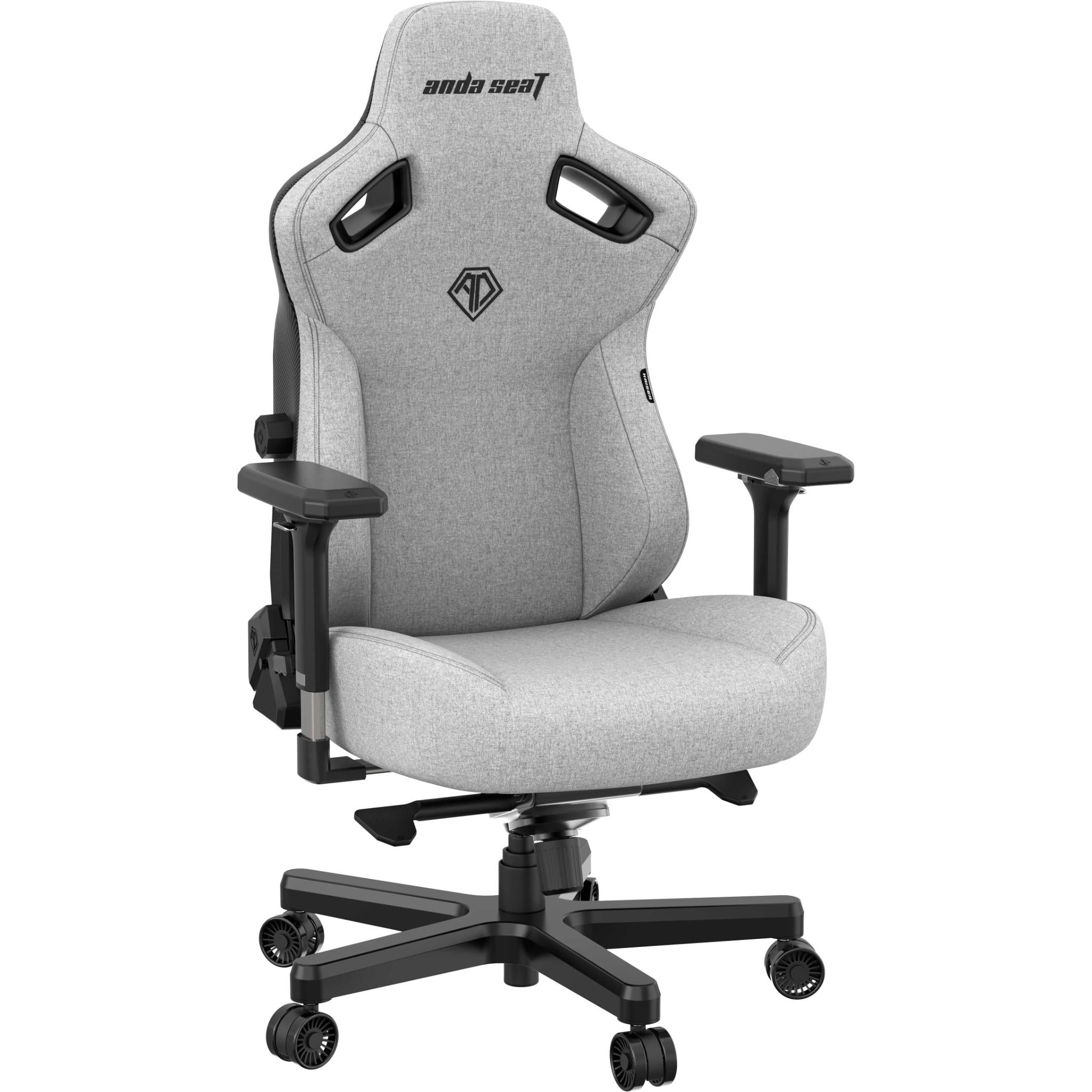 Anda Seat Kaiser 3 Series XL Premium Ergonomic Gaming Chair - Grey Fabric for PC, Console & Office Use - Comfortable Computer Chair for Long Gaming Sessions & Work