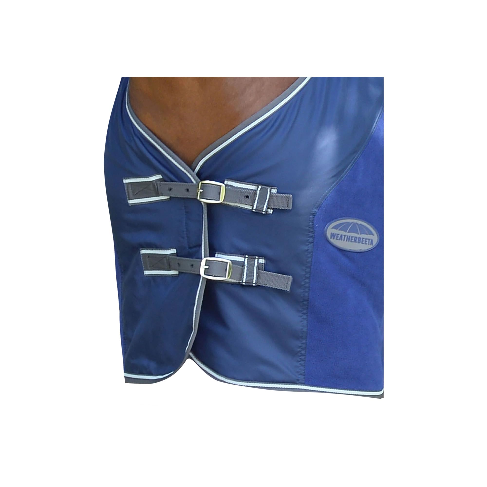 WeatherBeeta Fleece Cooler Standard Neck - Dark Blue/Grey/White 84