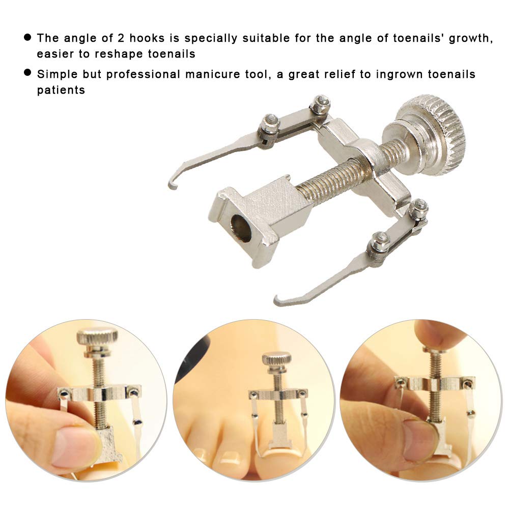 Professional Stainless Steel Ingrown Toenail Correction Tool Set - Double Sided Nail Lifter & Cleaner for Ingrown Toenail Treatment, Pedicure & Nail Care - Perfect for Home Use & Salon Professionals