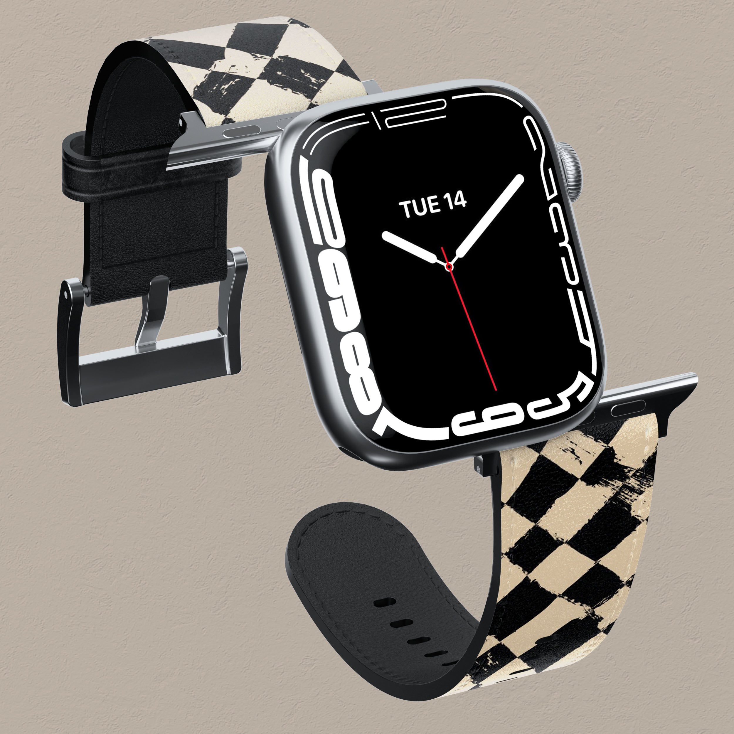 Premium Chess Cross Pattern Apple Watch Band - Stylish & Durable Replacement Strap for Apple Watch Series 1-9 - Perfect for Gamers, Chess Enthusiasts & Fashionable Tech Accessories