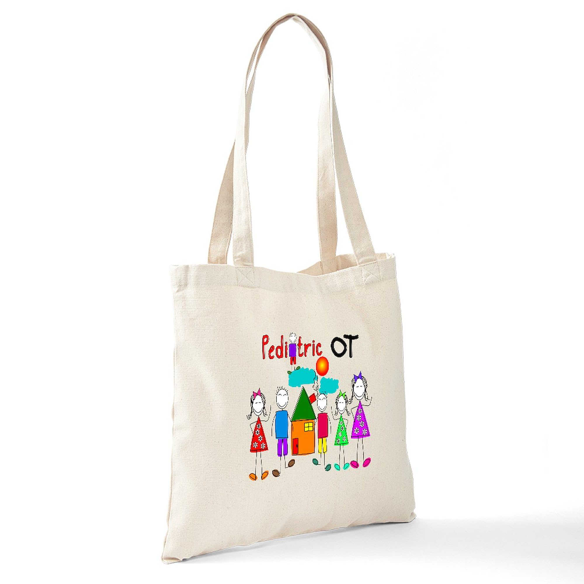 Pediatric Occupational Therapist Tote Bag - Natural Canvas Reusable Shopping Bag for Therapists, Teachers & Healthcare Professionals - Perfect for Work, Conferences & Daily Use