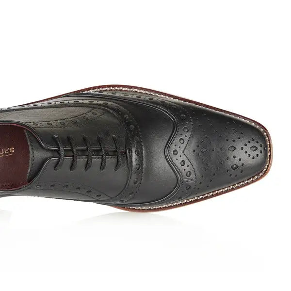 **Men's Black Sidney Oxford Shoes - Classic London Brogues for Formal & Business Wear**
