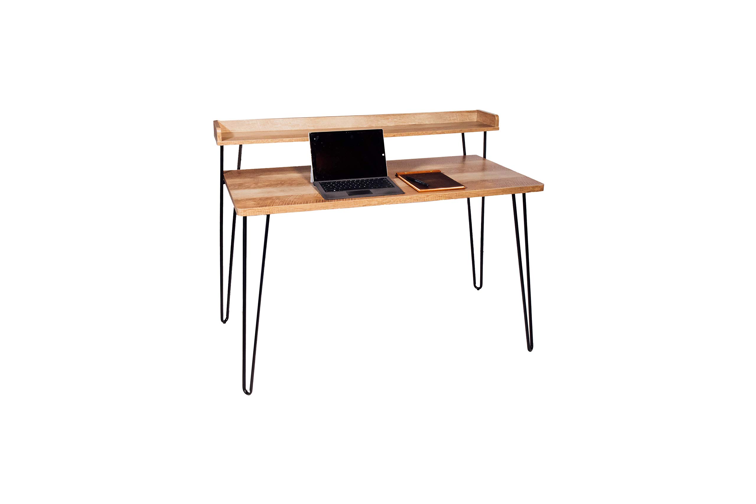 OneSpace Avalon Simple Computer Desk - Classic Oak Finish, Sturdy & Modern Home Office Desk for Work, Study, or Gaming
