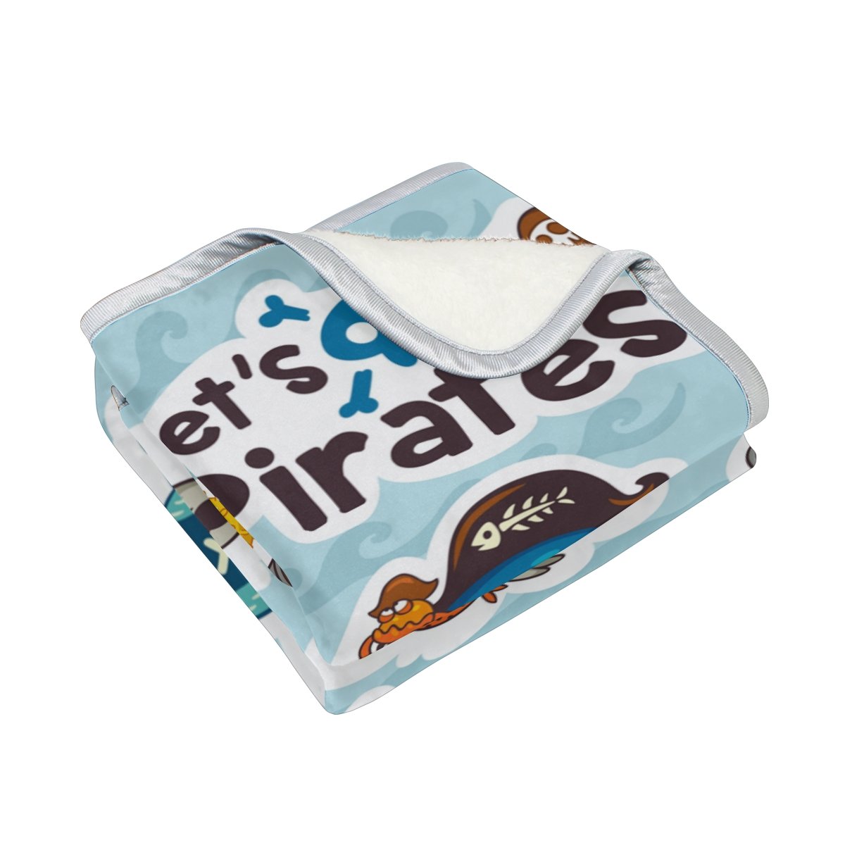 Colorful Underwater Pirates Fleece Blanket - Soft & Cozy 50x60 Inch Flannel Throw for Kids & Adults - Perfect for Bed, Sofa, Couch, Beach Picnics & Movie Nights