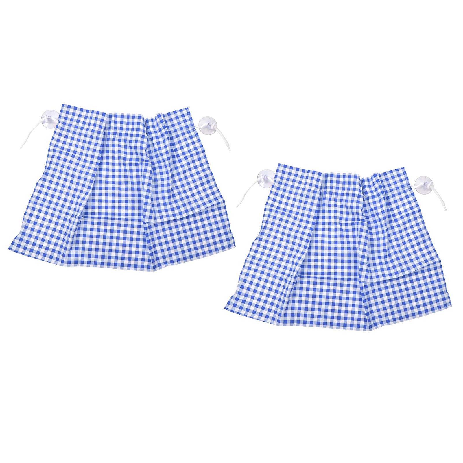 Car Window Shade with Grid Pattern - 4 Suction Cup Privacy Protection for Cars & Vans (Blue Plaid) | UV Protection & Heat Reduction for Summer Driving & Baby Safety