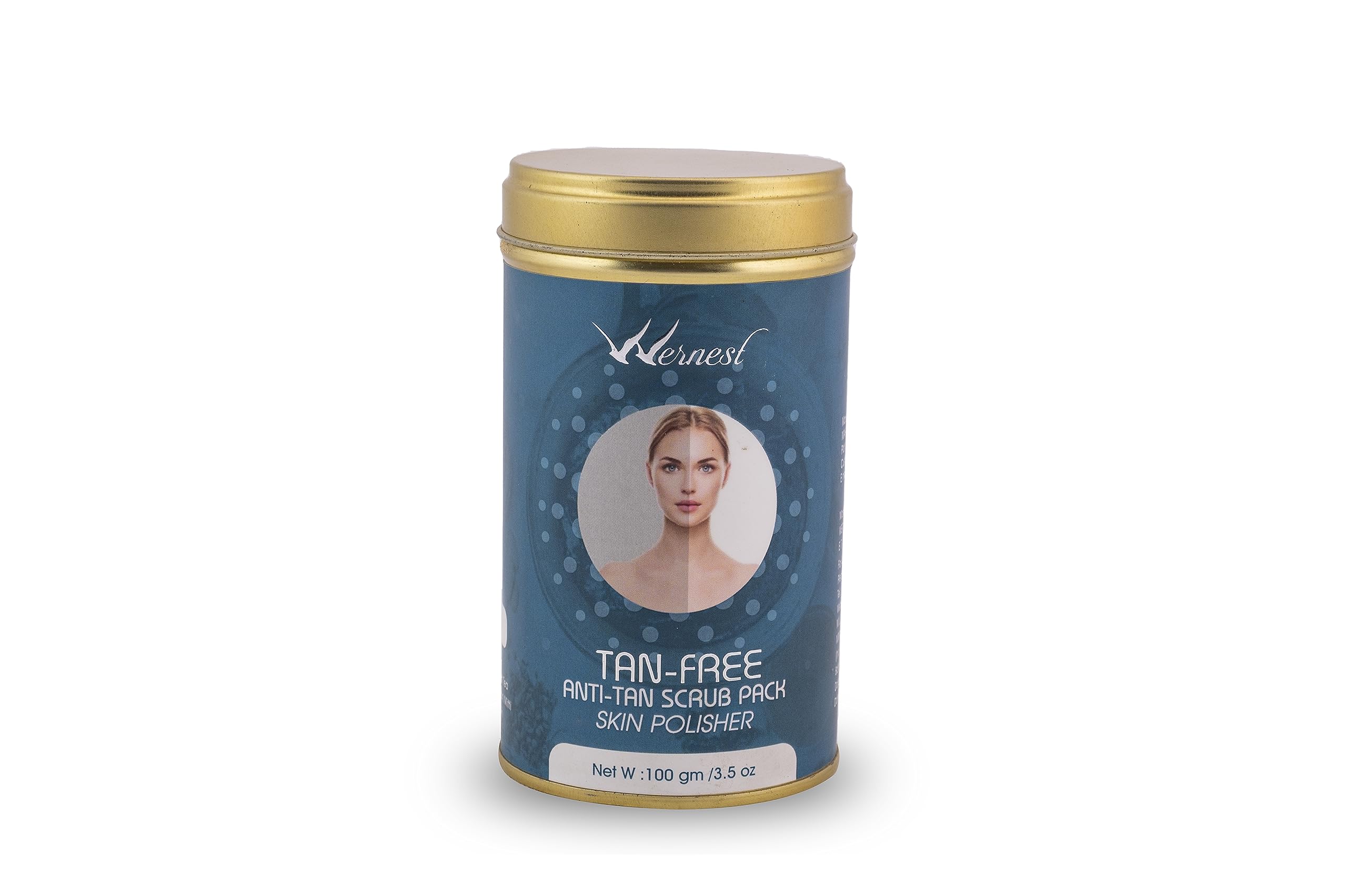 Wernest TAN FREE Skin Polisher Exfoliating Scrub | Blackhead & Whitehead Remover, Dead Skin Exfoliator, Detan Pack for Face – 100g for Women & Men | Perfect for Daily Skincare & Acne Treatment
