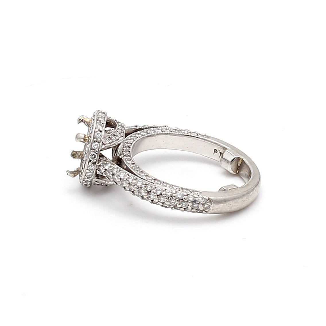 0.20 Carat Round Brilliant H SI2 Diamond Platinum Semi Mount Ring - Elegant Wedding Band, Engagement Ring for Women, Perfect for Proposals, Anniversaries & Special Occasions