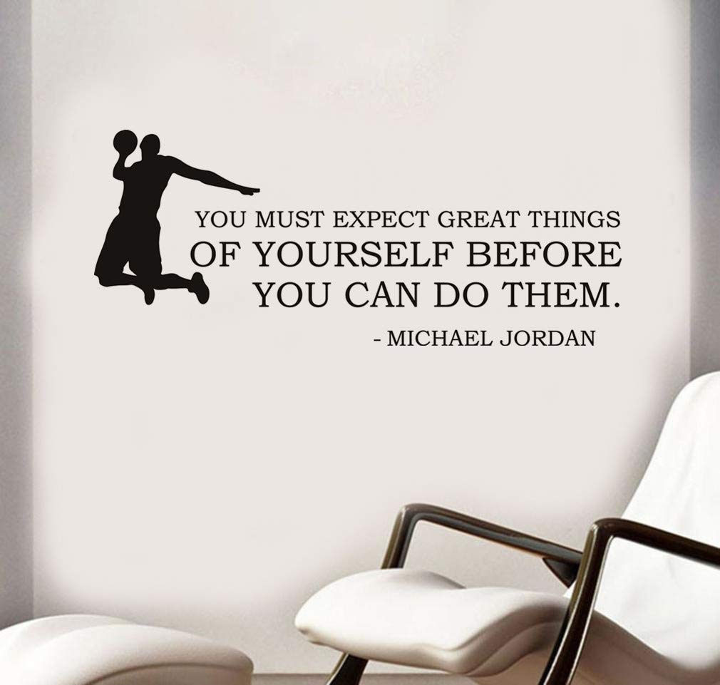 Inspirational Basketball Wall Decals - Motivational Sports Wall Art for Home & Gym Decor - Perfect for Bedrooms, Offices & Locker Rooms