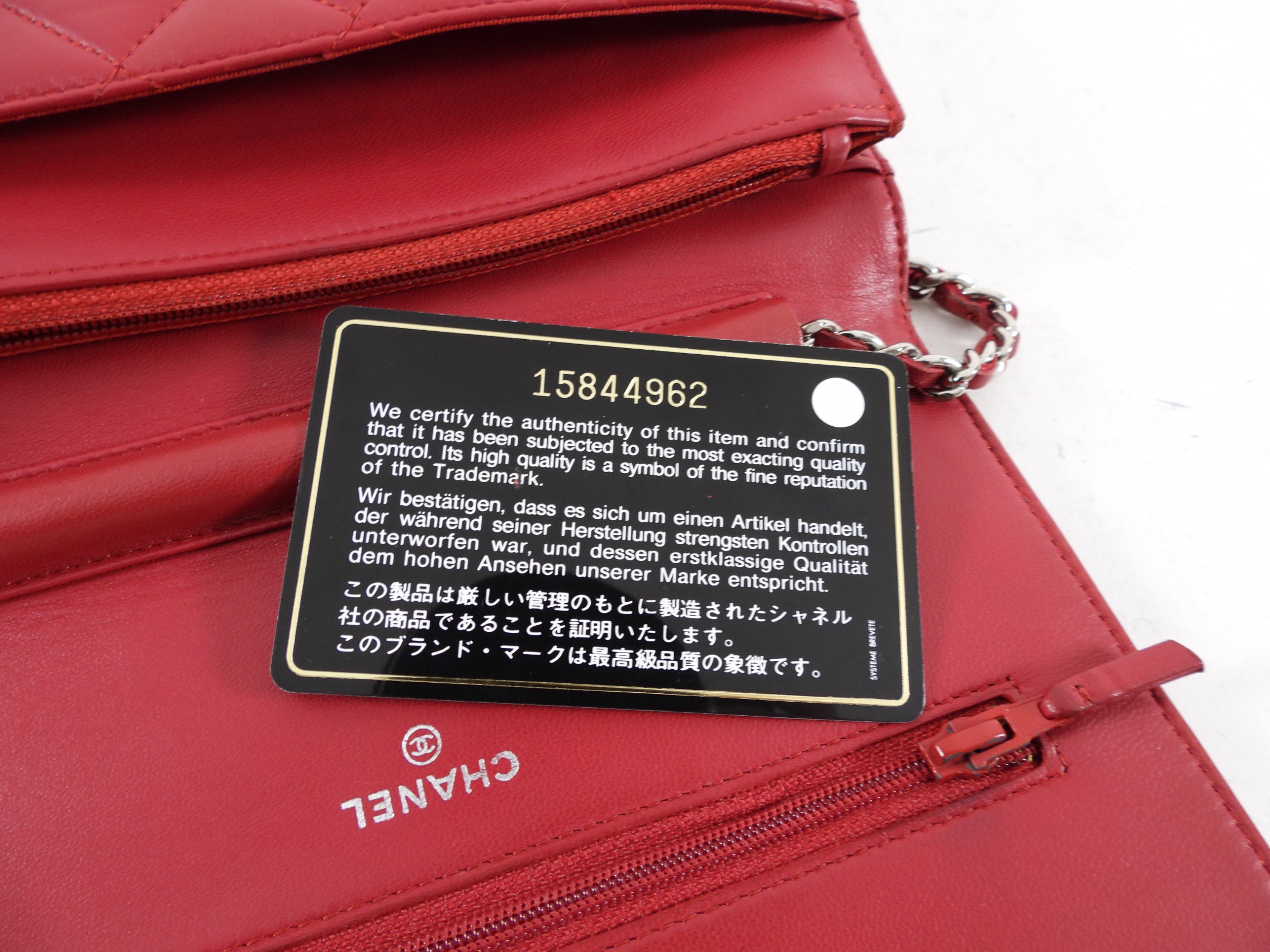 Chanel Red Calfskin Leather Quilted Timeless Wallet on Chain WOC - Luxury Designer Crossbody Bag for Women, Perfect for Evening Parties & Daily Use