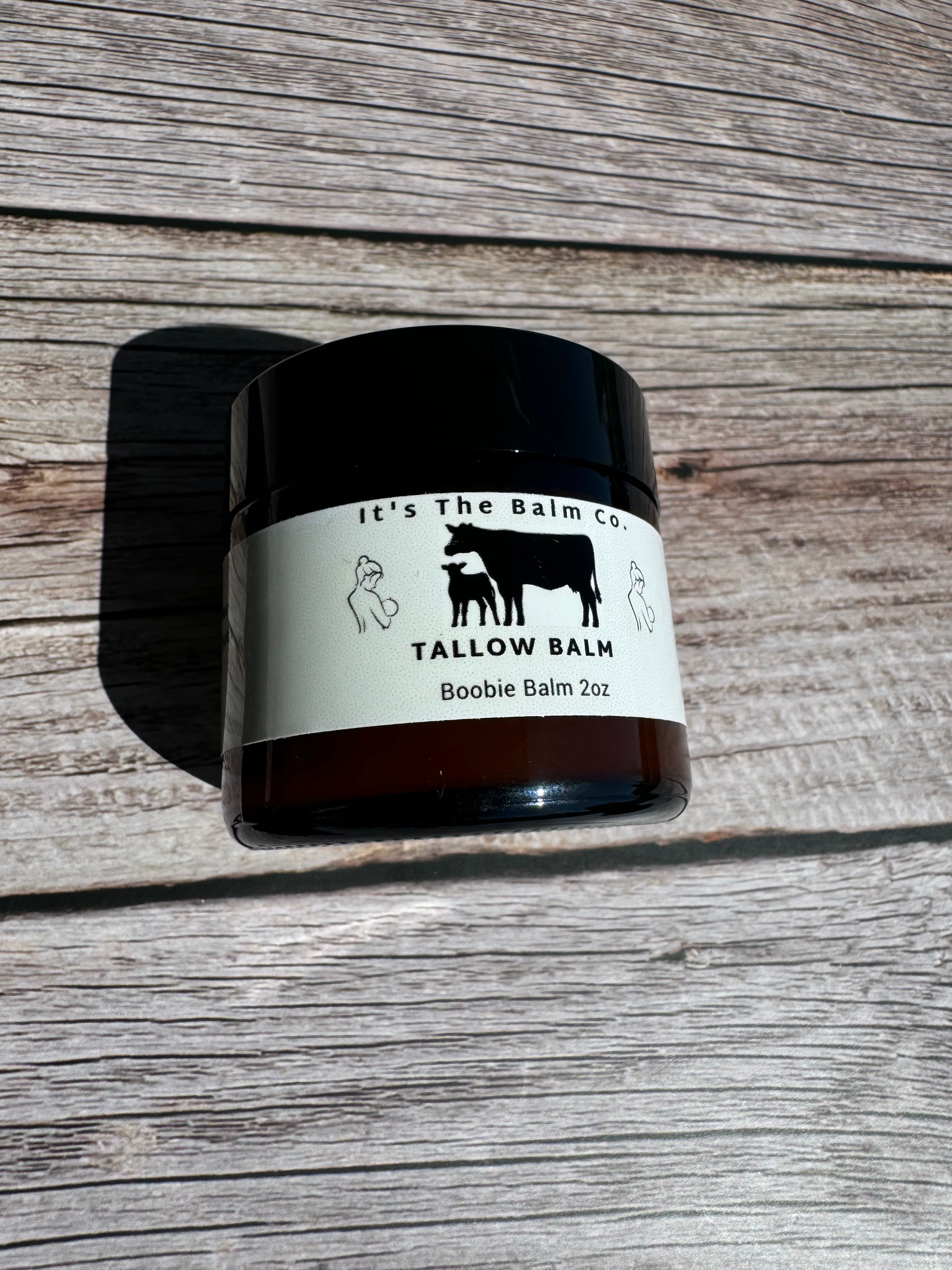 2oz Boobie Balm - Organic Tallow Nipple Cream for Breastfeeding Moms | Soothes & Moisturizes Dry, Cracked Nipples | Perfect for Nursing, Pumping & Postpartum Care
