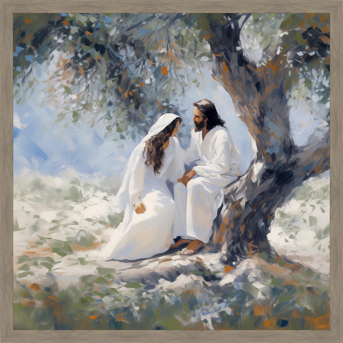 Abide With Me Large Wall Art - Inspirational Canvas Print for Home Decor, Living Room, Bedroom & Office - Perfect for Gifts & Spiritual Spaces