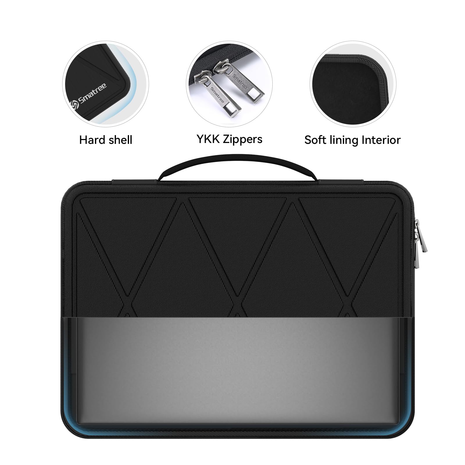 Smatree Hard EVA Protective Laptop Sleeve for 16-inch Acer Nitro 16, Predator Helios 16/Neo 16 & 15.6-inch Helios 3D 15 SpatialLabs Edition - Shockproof Water-Resistant Case for Gaming Laptops - Perfect for Travel, School & Office Use