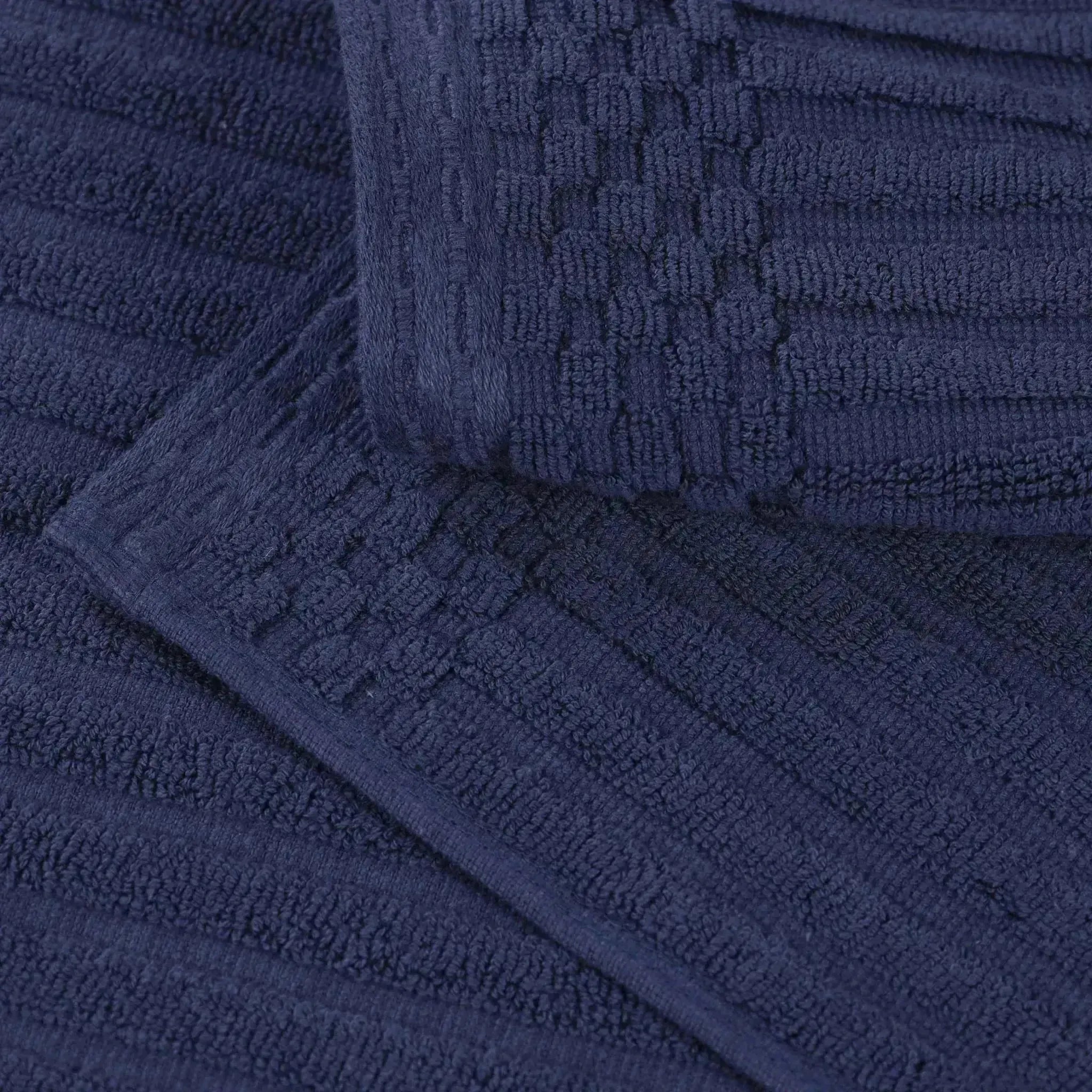Premium Soho Ribbed Cotton Hand Towel Set - 4-Piece Ultra Absorbent Bath Towels for Kitchen, Bathroom & Gym - Soft & Quick-Drying