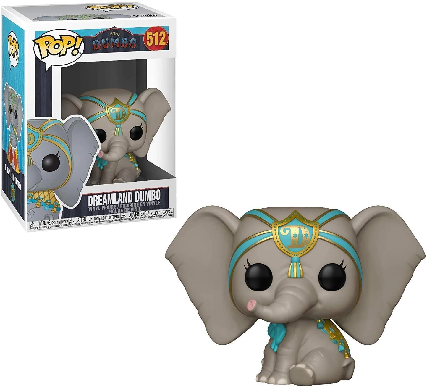 Dumbo Dreamland Dumbo #512 Plush Toy - Soft Stuffed Animal for Kids, Baby Shower Gift & Disney Movie Collection - Perfect for Nursery Decor, Birthday Presents & Cuddling