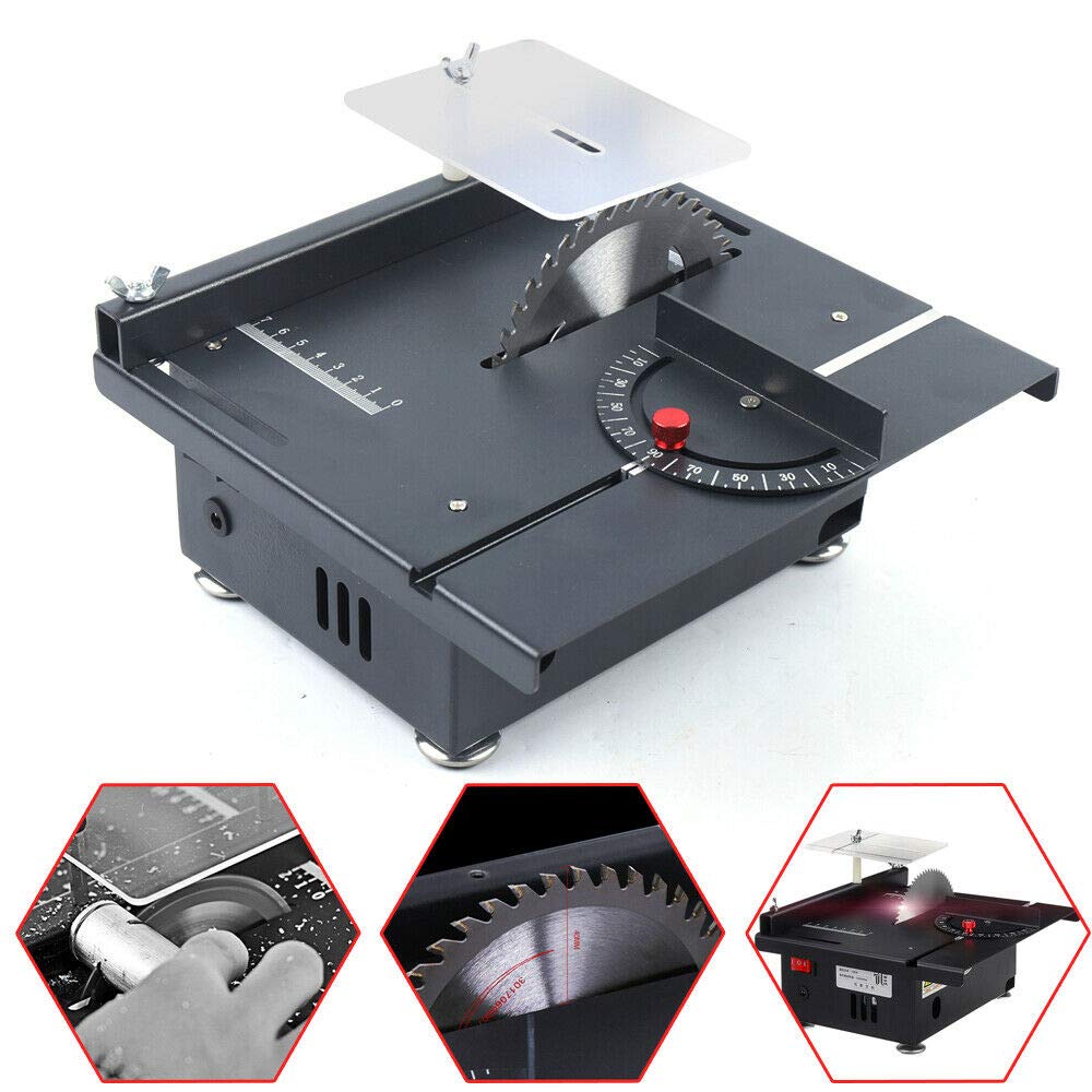 24V Mini Table Saw - Adjustable Speed Portable Woodworking Tool for DIY & Wooden Models