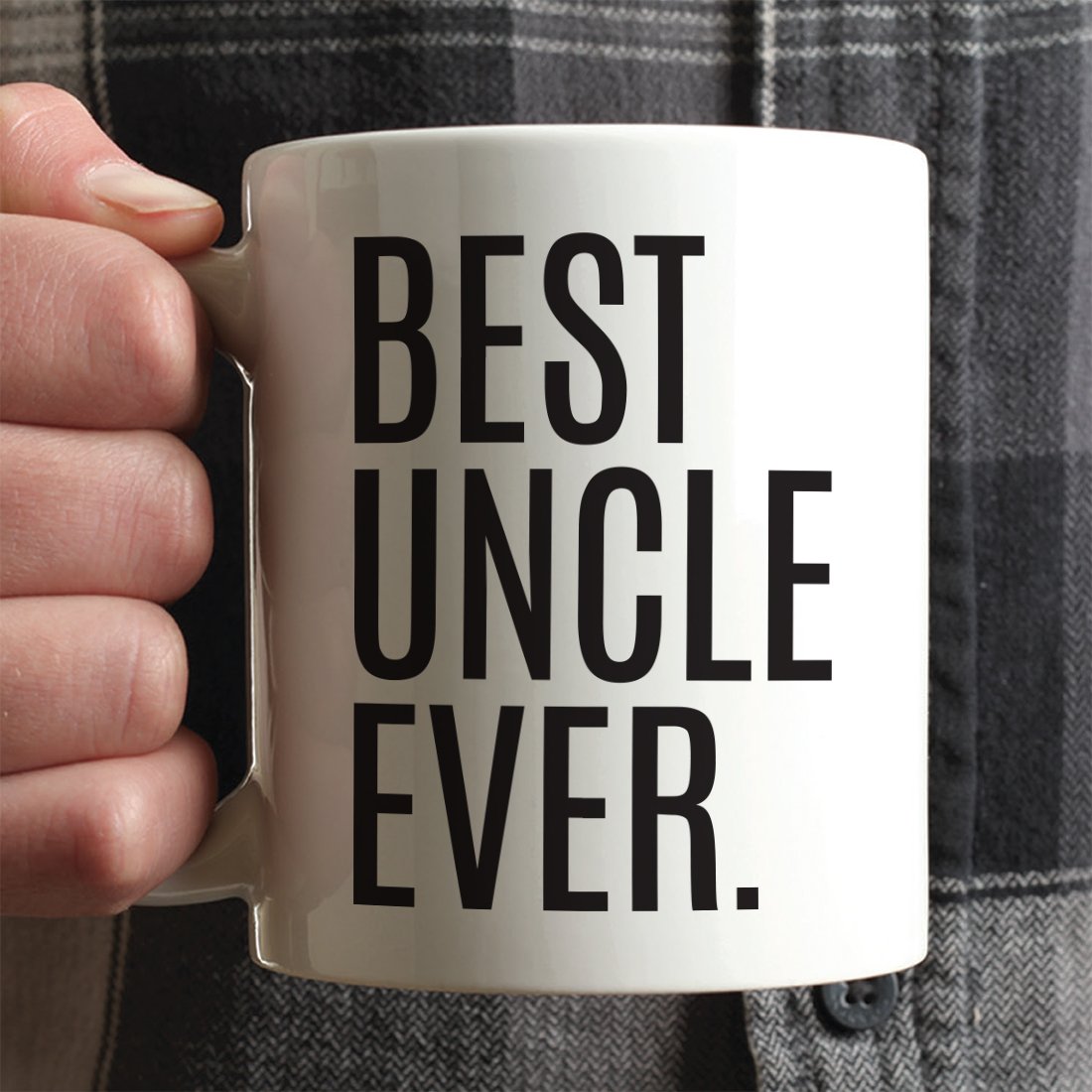 Best Uncle Ever 11oz Coffee Mug - Andaz Press Ceramic Cup for Birthday Gifts, 1-Pack - Perfect for Coffee, Tea & Hot Drinks at Home or Office