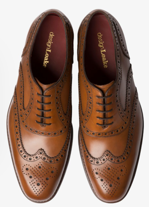 Loake Kerridge Cedar Leather Day Brogue - Classic Men's Dress Shoes for Business & Formal Occasions