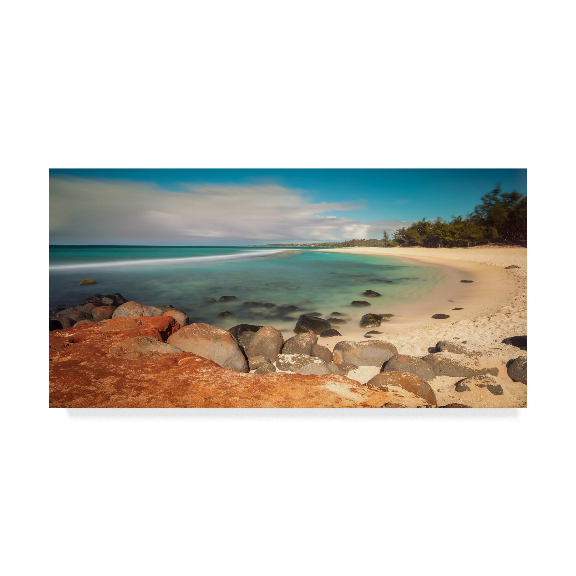 Pierre Leclerc Baby Beach Maui Wall Art - 24x47 Inch Tropical Beach Canvas Print - Perfect for Nursery, Living Room & Coastal Home Decor