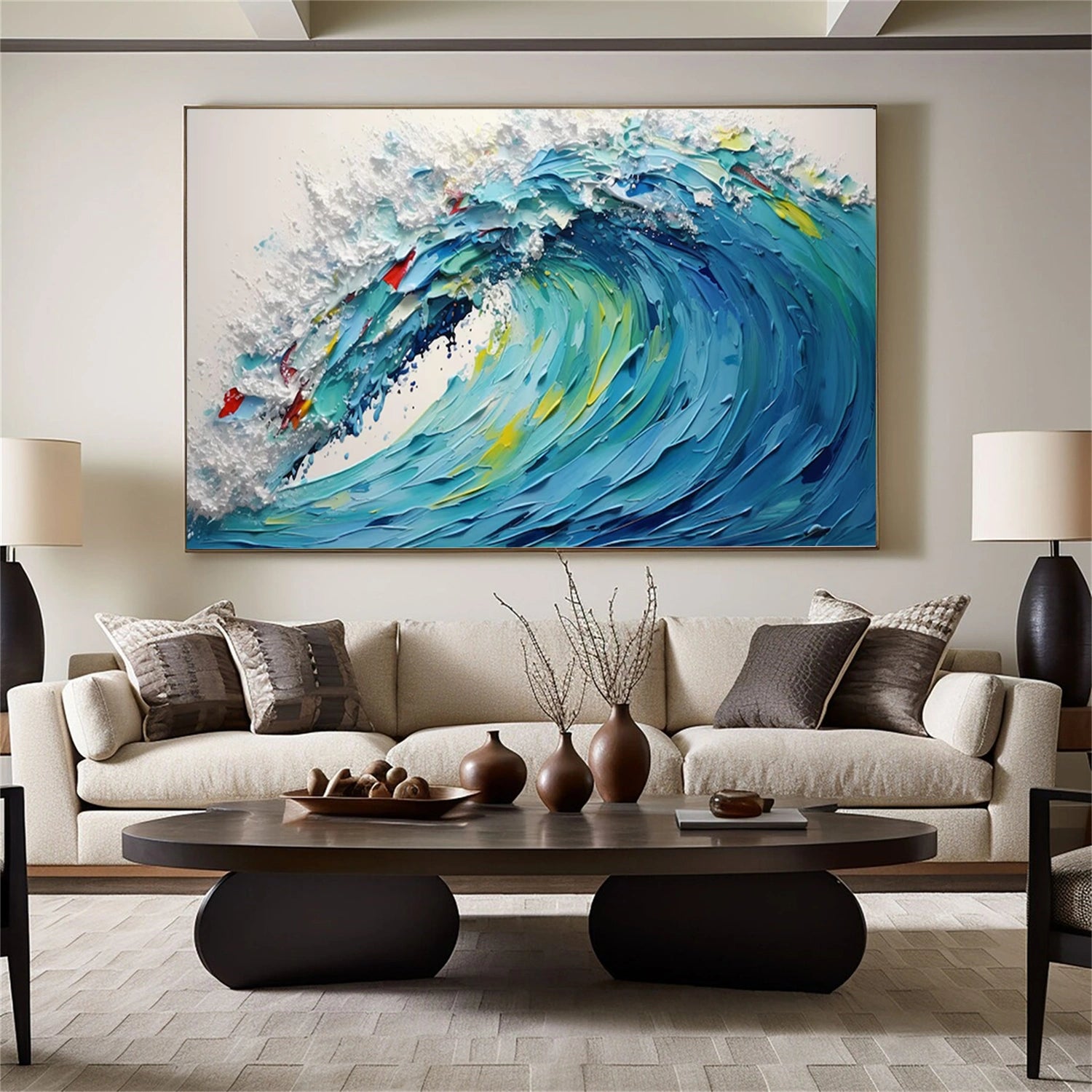 Ocean and Sky Painting #OS 242 - Stunning Seascape Wall Art for Home & Office Decor | Perfect for Living Room, Bedroom or Coastal Themed Spaces