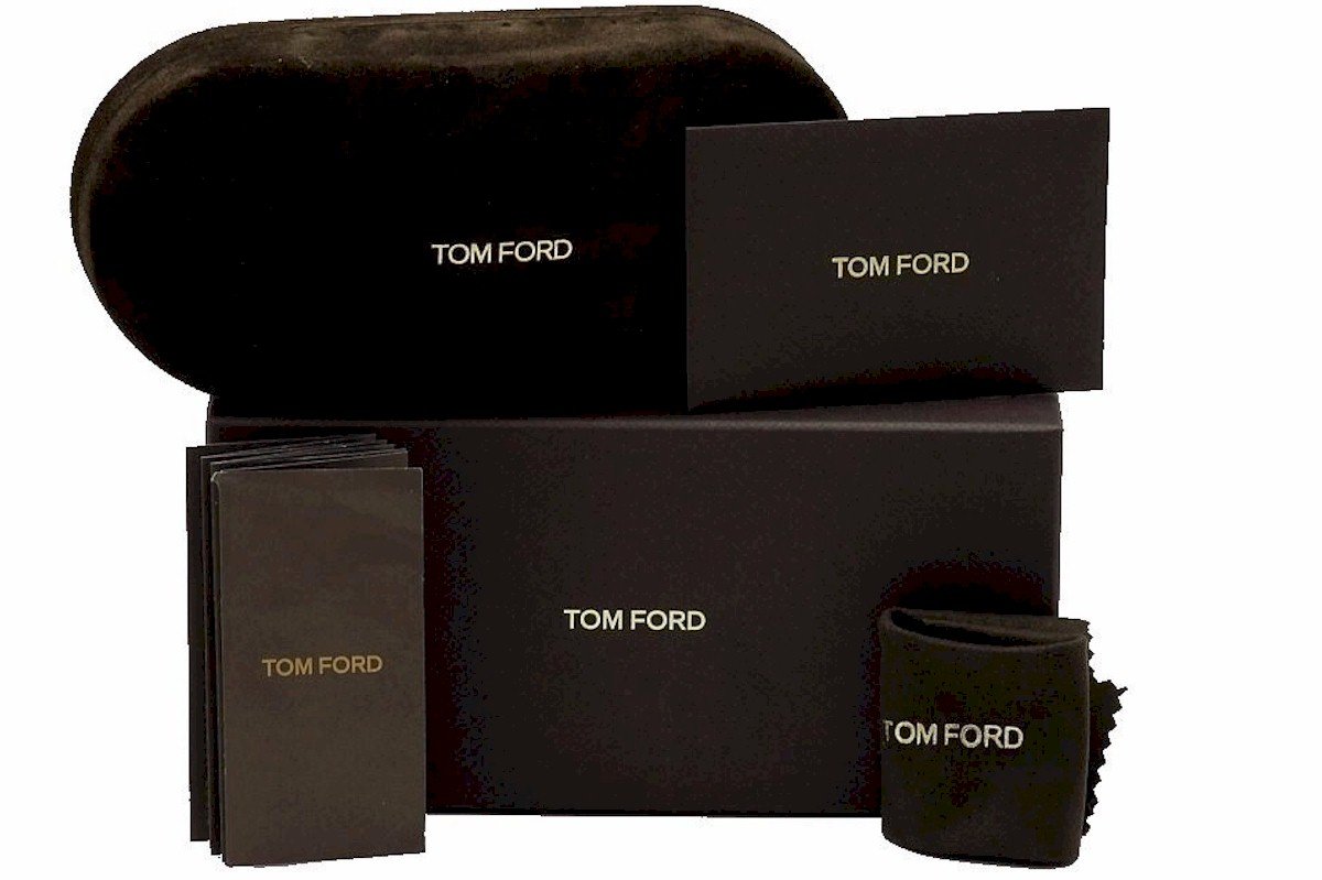 Tom Ford FT 5590 Eyeglasses - Matte Black Frame with Shiny Dark Ruthenium/Blue Lenses | Premium Designer Glasses for Men & Women | Perfect for Work, Driving & Fashion Accessories