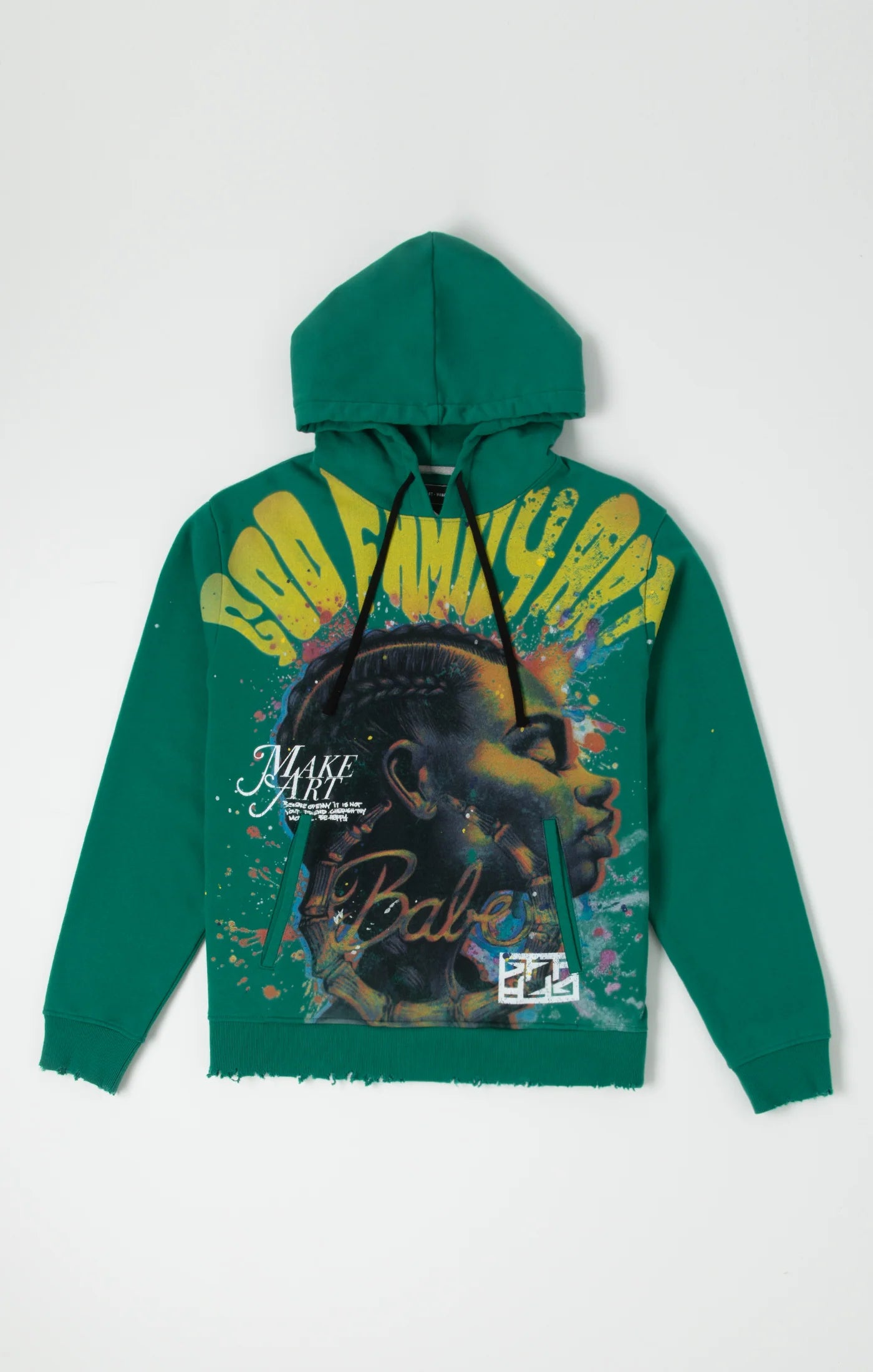 GOD FAMILY ART Hoodie with Door Knock Design - Trendy Streetwear for Casual Outfits & Urban Fashion