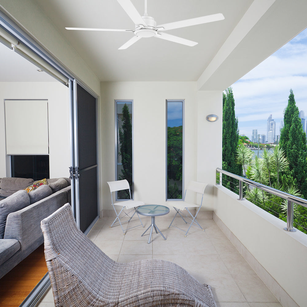 Essex II Smart Ceiling Fan with LED Light - Remote Control, 56 Inch Indoor/Outdoor Use - Perfect for Bedroom, Living Room, Patio & Covered Porch