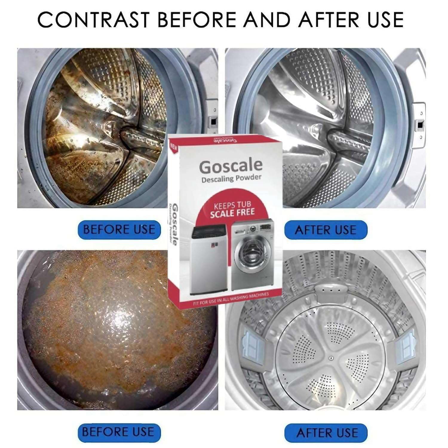 LG Washing Machine Descaler Powder - Compatible with Front Load & Top Load Washers, 100g Tub Cleaner (Pack of 6) - Removes Limescale & Odors for Fresh Laundry - Perfect for Regular Washer Maintenance & Deep Cleaning Cycles