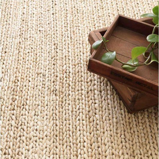 Dash & Albert Natural Jute Woven Rug - Eco-Friendly Handwoven Floor Mat for Living Room, Bedroom & Boho Home Decor
