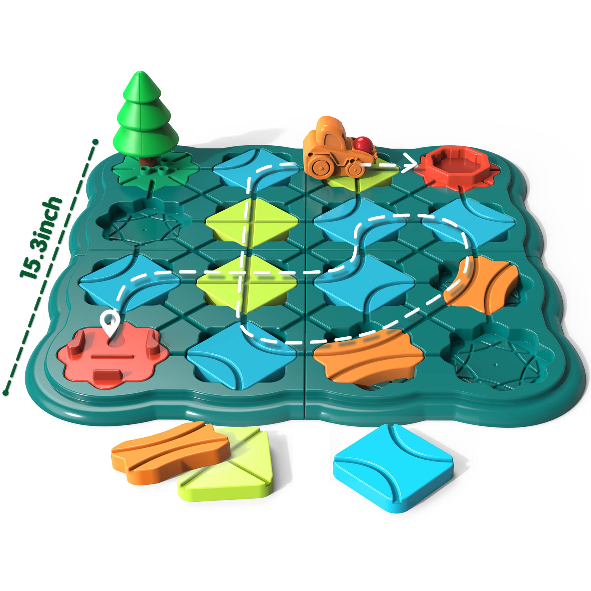 STEM Logic Road Builder Puzzle - Educational Board Game for Kids 4-8, Perfect for Classroom & Birthday Gifts