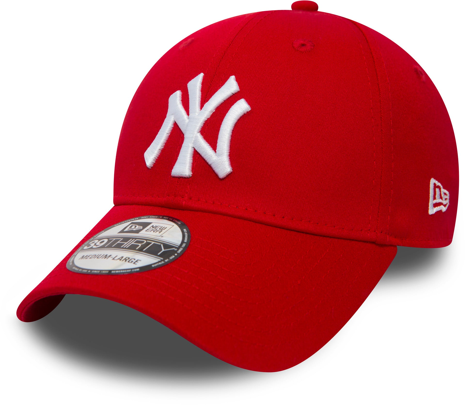 New York Yankees New Era 39Thirty League Basic Red Stretch Baseball Cap for Men - Adjustable Fitted MLB Hat for Baseball Games, Casual Wear & Fan Gear