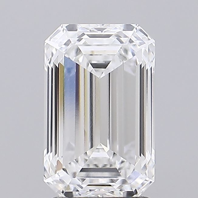 3.05 Carat D Color VVS2 Clarity Emerald Cut Lab Grown Diamond for Engagement Rings & Fine Jewelry