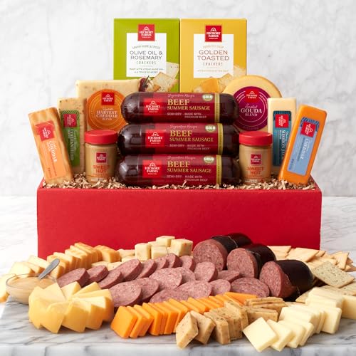 Premium Charcuterie Board Gift Set - Artisan Cured Meats & Aged Cheeses | Gourmet Food Basket for Holidays, Birthdays, Thank You Gifts, Corporate Events & Special Occasions | Perfect for Dinner Parties, Wine Pairings & Charcuterie Board Displays