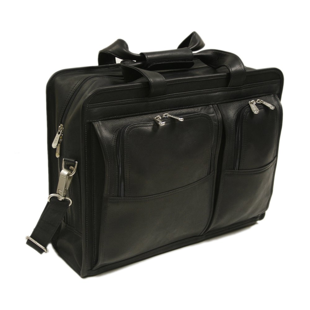 Professional Black Computer Portfolio - Slim Laptop Briefcase for Business & Travel - Durable Work Bag for Men & Women - Perfect for Office, Commute & Meetings