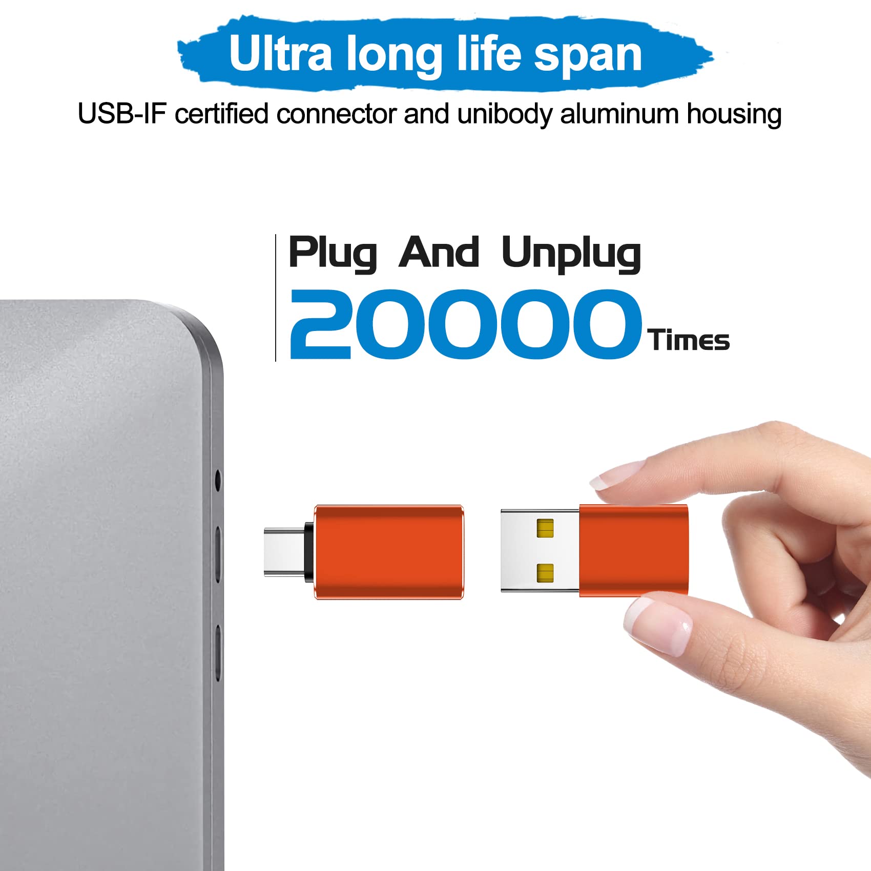 USB C to USB 3.0 Adapter - USB C Male to USB Female OTG Converter Compatible with iPhone 16/15/14/13 Pro Max, Apple Watch Ultra 8/9, Samsung Galaxy S24, Nintendo Switch, AirPods & iPad - Fast Data Transfer & Charging for Travel, Work & Gaming