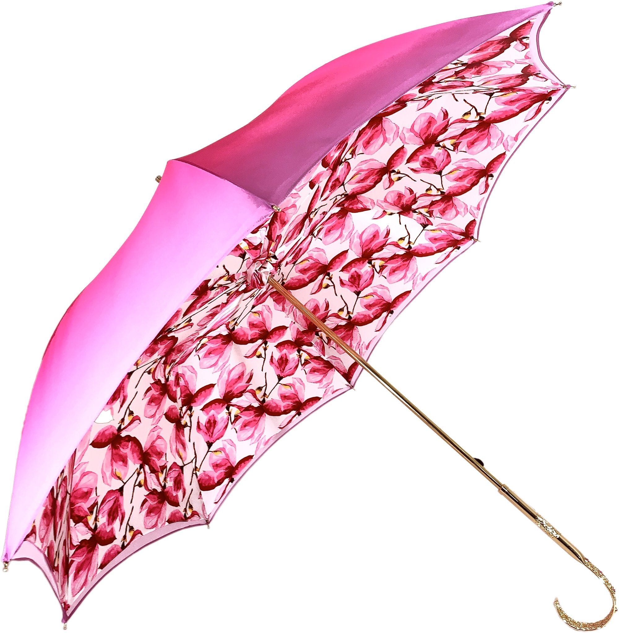 Stylish Fuchsia Pink Umbrella with Unique Floral Pattern - Perfect for Sunny Days, Beach Trips & Outdoor Events