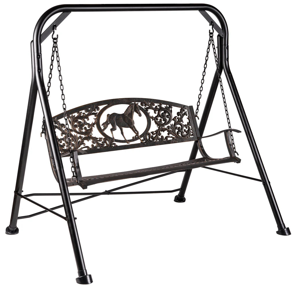 Premium Outdoor Horse Swing for Kids - Heavy Duty & Weather-Resistant - Fun Backyard Play Equipment for Gardens, Parks, and Playgrounds